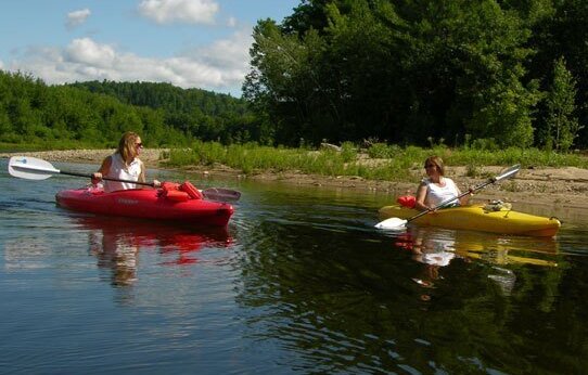 people kayaking on water